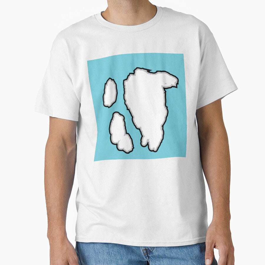 Big White Cow Pattern Light Blue Cowhide by - Adult & Kids T-Shirts, Sweatshirts & Hoodies apparel design preview 1