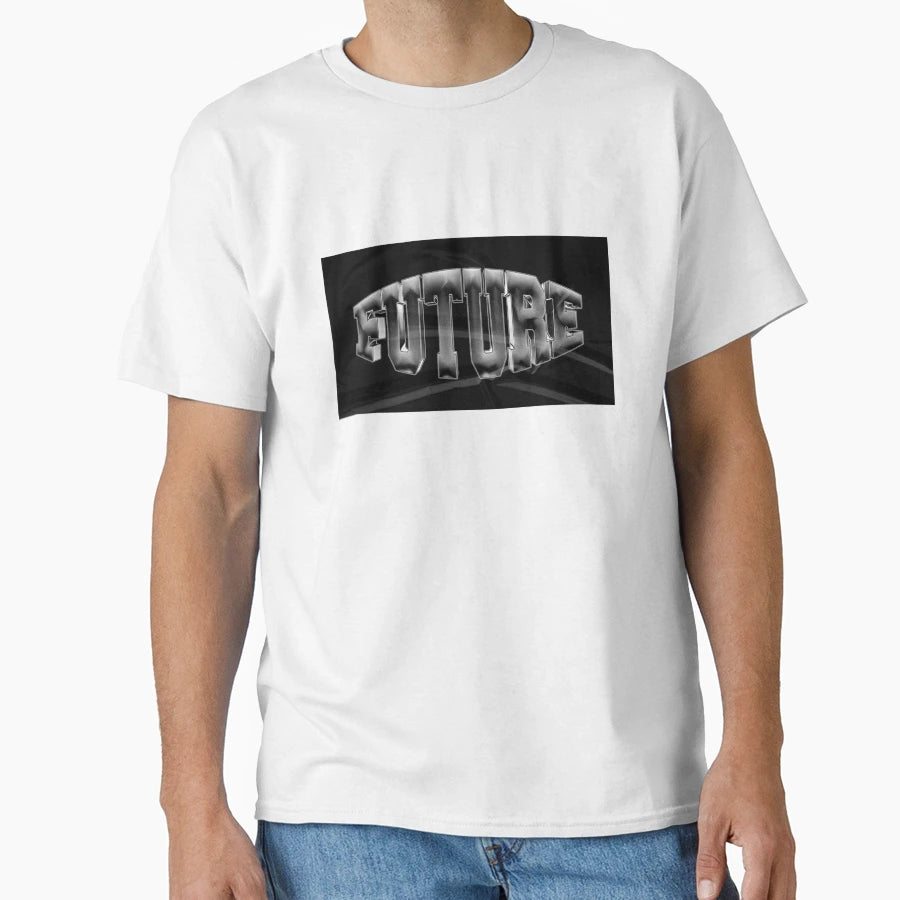 Future 3D Chrome Text Effect T-Shirt - Novelty Apparel Men Women - T-Shirt, Sweatshirt, Hoodie