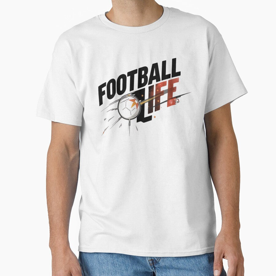 Football Is Life Minimalist Modern Soccer Design by - Adult & Kids T-Shirts, Sweatshirts & Hoodies apparel design preview 1
