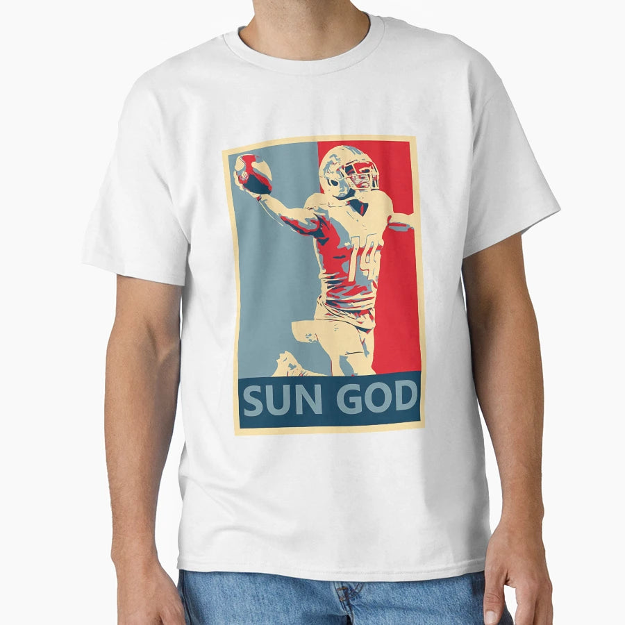 Amon Ra St Brown Lions Sun God Campaign T-Shirt - Minimalist Print Unisex - T-Shirt, Sweatshirt, Hoodie