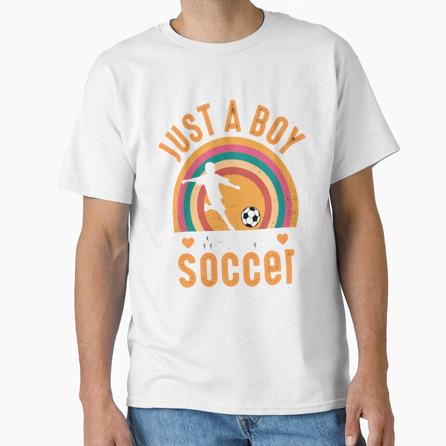 Just a boy who loves soccer by klimov0101 - Adult & Kids T-Shirts, Sweatshirts & Hoodies apparel design preview 1