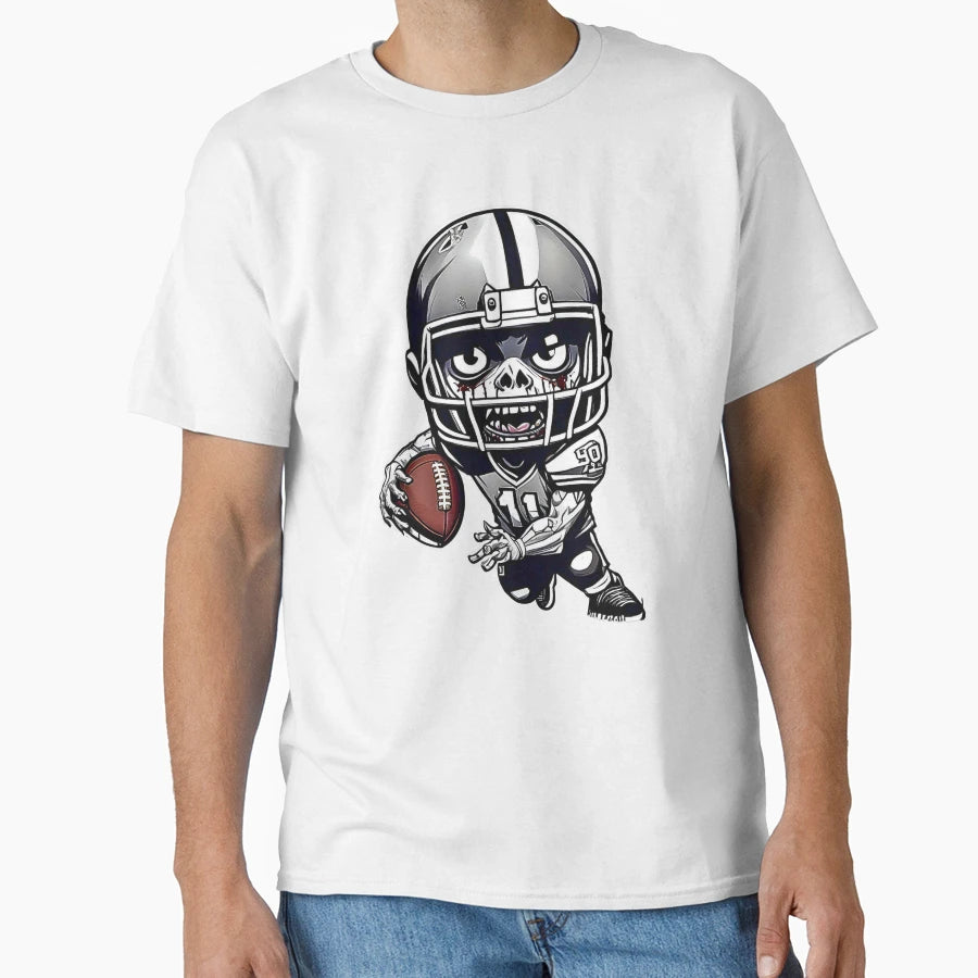 Zom B Touchdown Zombie American T-Shirt - Custom Art Print Men Women - T-Shirt, Sweatshirt, Hoodie