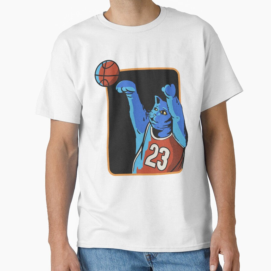 Basketball The Cat by Translucia - Adult & Kids T-Shirts, Sweatshirts & Hoodies apparel design preview 1