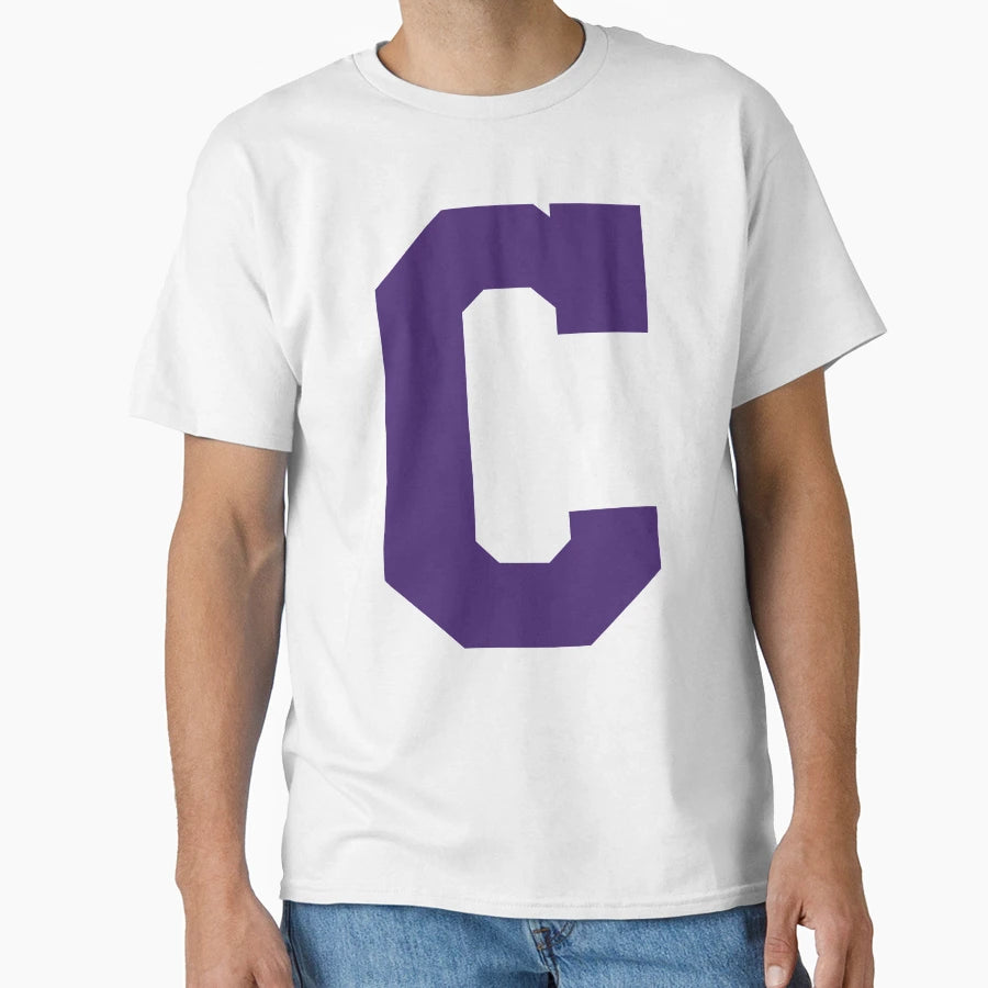 Alphabet Purple C Sports Letter C T-Shirt - Aesthetic Graphic Unisex - T-Shirt, Sweatshirt, Hoodie