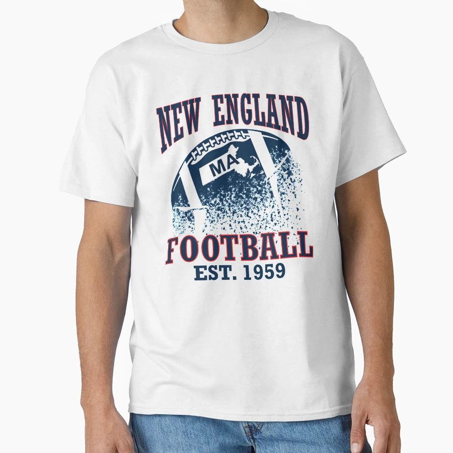 New England Football T-Shirt - Unique Graphic for Adults - T-Shirt, Sweatshirt, Hoodie