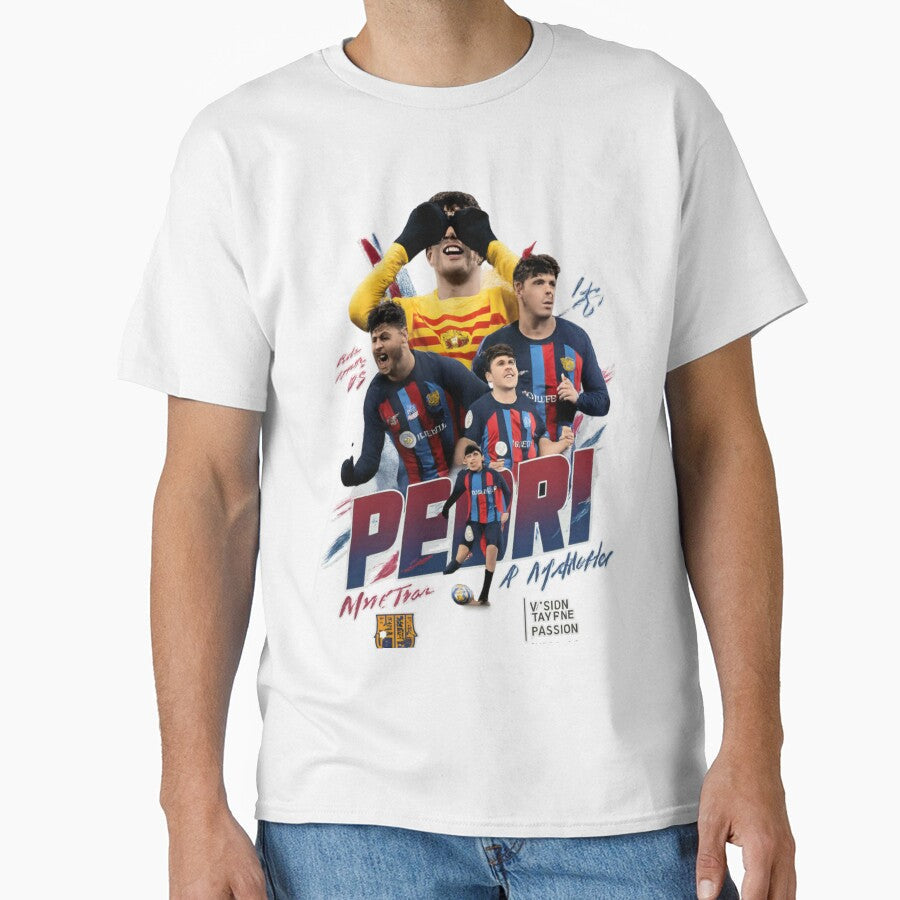 Pedri The Midfield Maestro Football Fan Graphic by - Adult & Kids T-Shirts, Sweatshirts & Hoodies apparel design preview 1