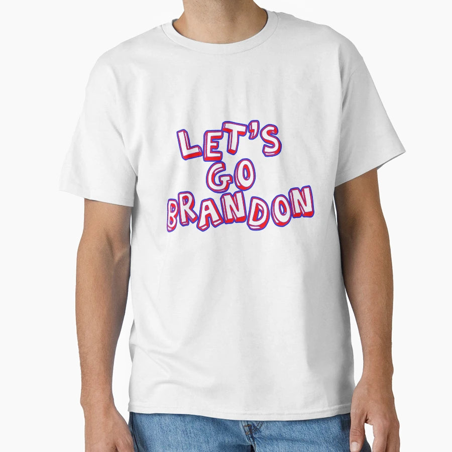 Lets Go Brandon Red White And Blue Desig T-Shirt - Trendy Graphic Men Women - T-Shirt, Sweatshirt, Hoodie