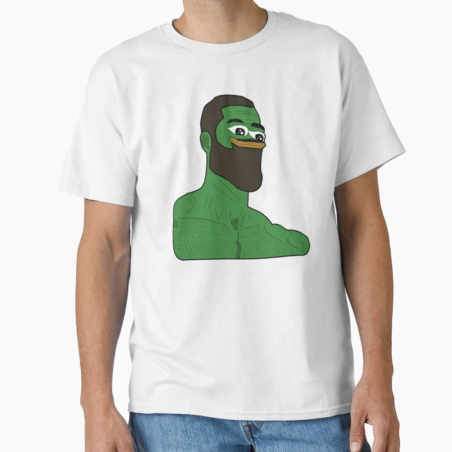 Rare Gigachad Pepe T-Shirt - Trendy Graphic Men Women - T-Shirt, Sweatshirt, Hoodie