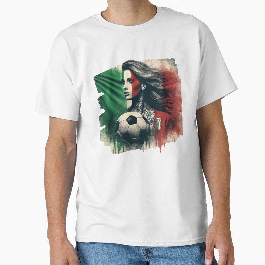 Italian Football Fan T-Shirt - Custom Art Print Men Women - T-Shirt, Sweatshirt, Hoodie