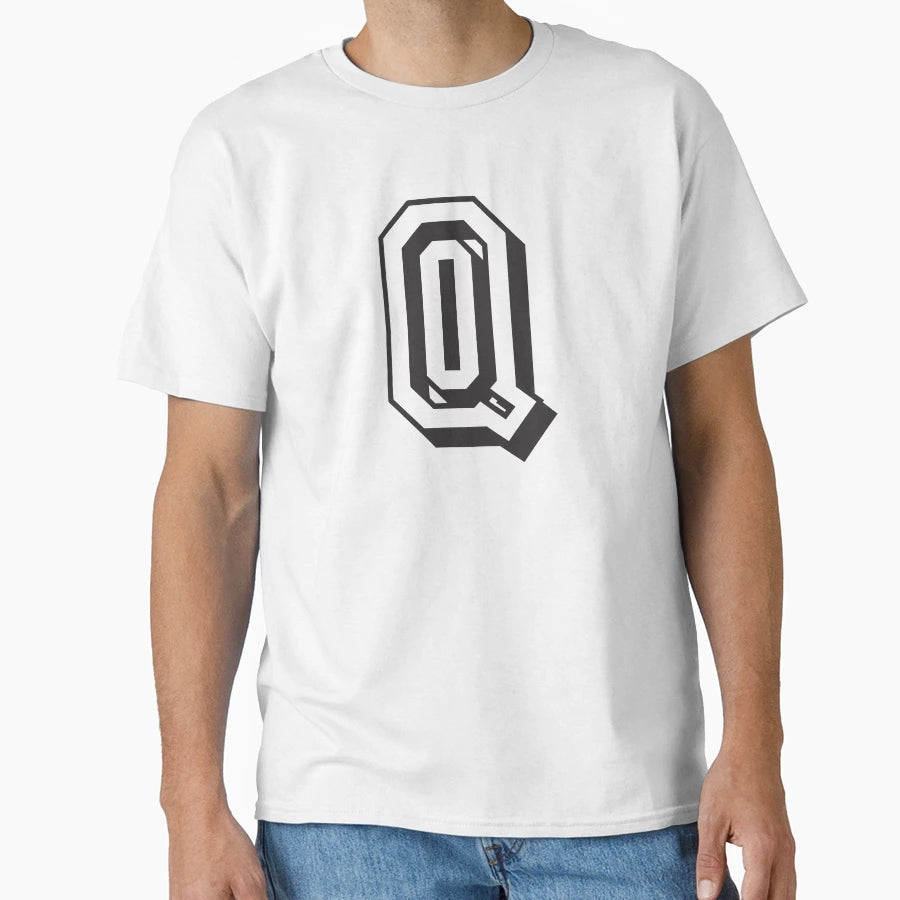 Letter Q College Font University Uni Usa T-Shirt - Aesthetic Graphic Unisex - T-Shirt, Sweatshirt, Hoodie
