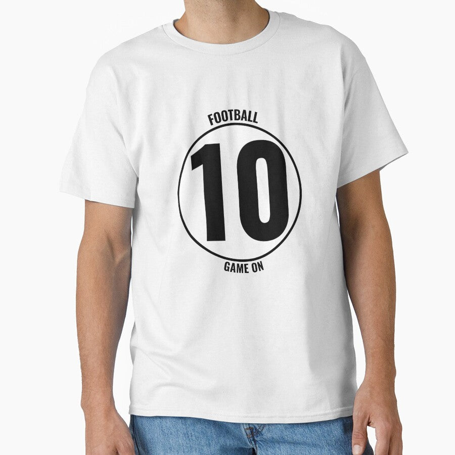 Football Number 10 Game On Design by Rush2Buy - Adult & Kids T-Shirts, Sweatshirts & Hoodies apparel design preview 1