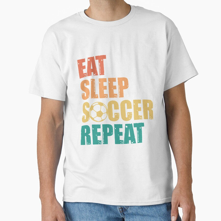 Eat Sleep Soccer Repeat by DynastyArt - Adult & Kids T-Shirts, Sweatshirts & Hoodies apparel design preview 1