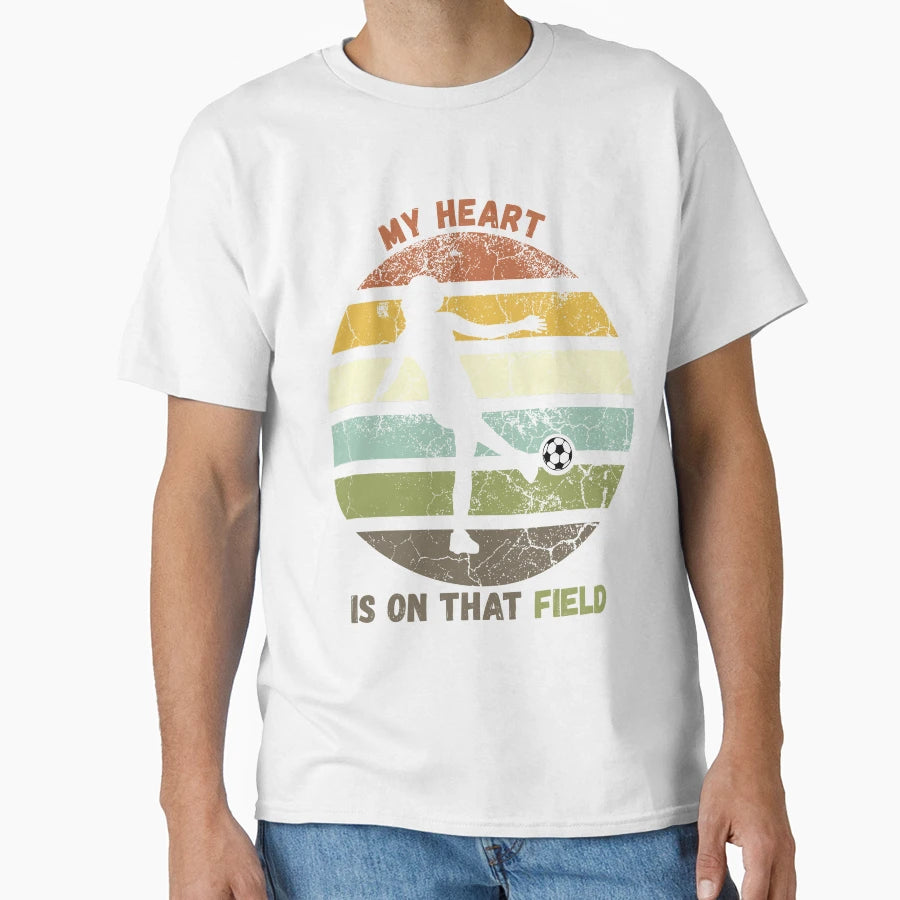 My Heart Is That Field Sunset Soccer T-Shirt - Graphic Print for Adults - T-Shirt, Sweatshirt, Hoodie
