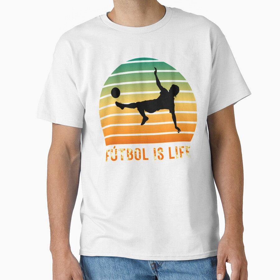 FUTBOL IS LIFE Vintage Gift for Soccer Lovers by - Adult & Kids T-Shirts, Sweatshirts & Hoodies apparel design preview 1