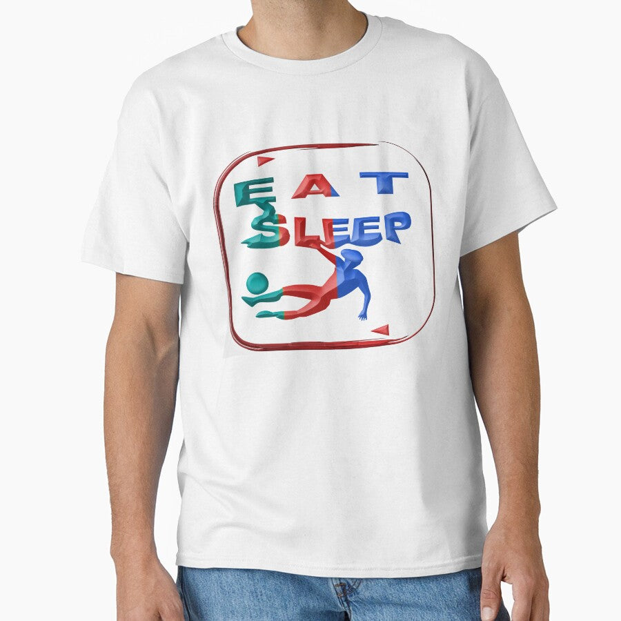 EAT SLEEP SOCCER REPEAT. by Ralek - Adult & Kids T-Shirts, Sweatshirts & Hoodies apparel design preview 1