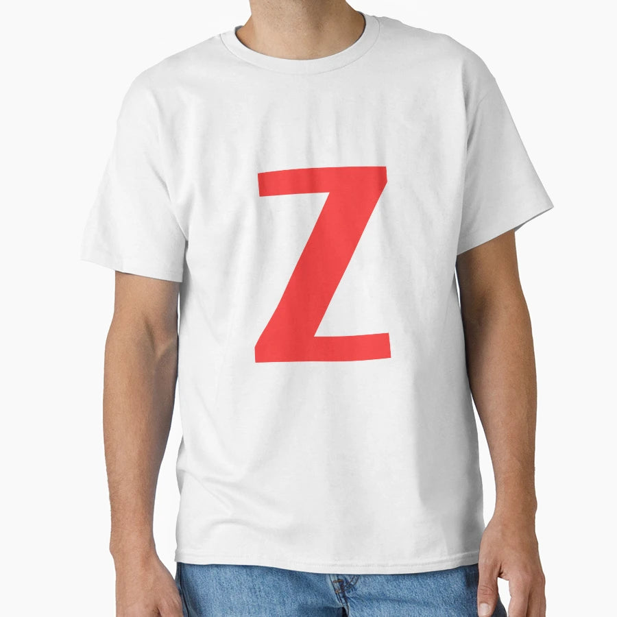 Big Red Alphabet Letter Z T-Shirt - Casual Everyday Wear for Adults - T-Shirt, Sweatshirt, Hoodie