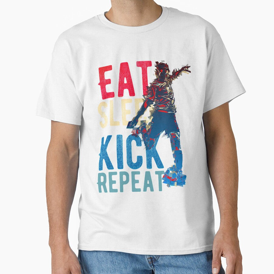 Eat sleep kick repeat by mwebba2005 - Adult & Kids T-Shirts, Sweatshirts & Hoodies apparel design preview 1