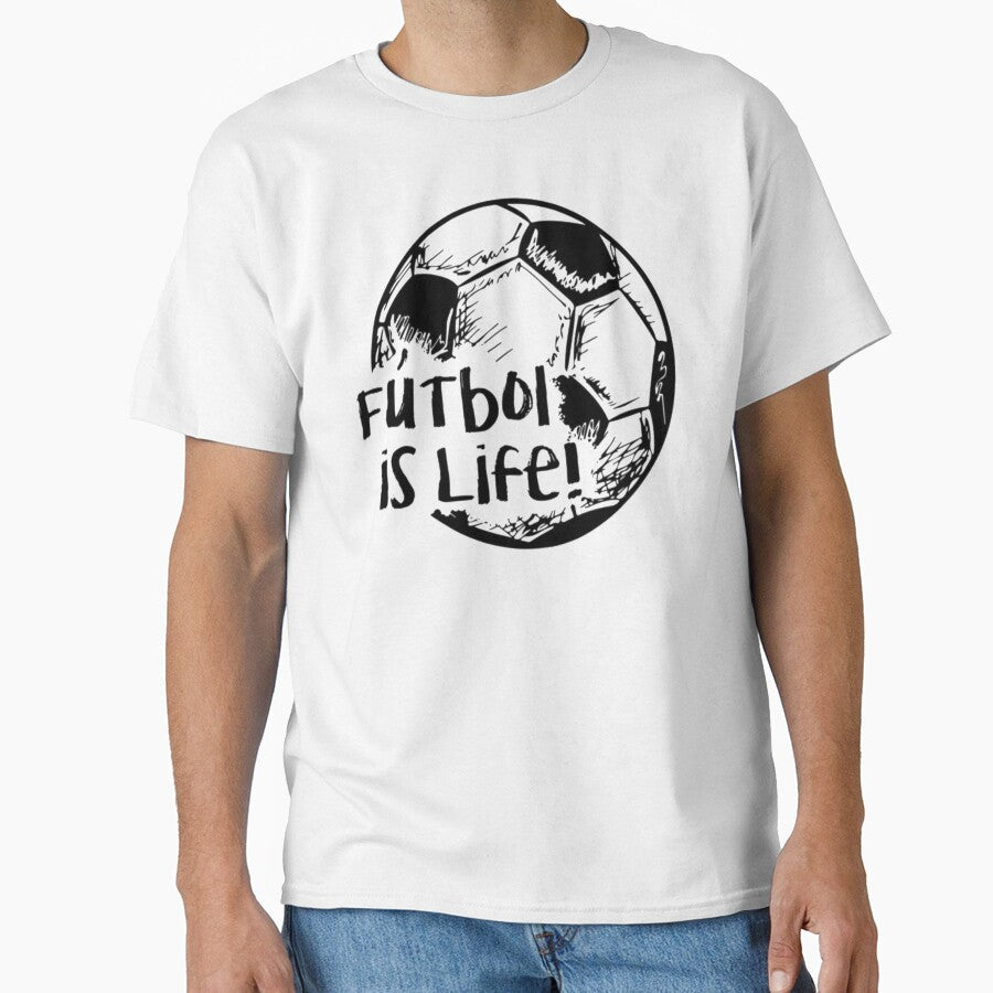 Futbol is Life ball by AnnaLynch89 - Adult & Kids T-Shirts, Sweatshirts & Hoodies apparel design preview 1