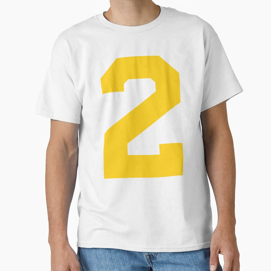 Number 2 Yellow Two Sports Number 2 T-Shirt - Graphic Print for Adults - T-Shirt, Sweatshirt, Hoodie