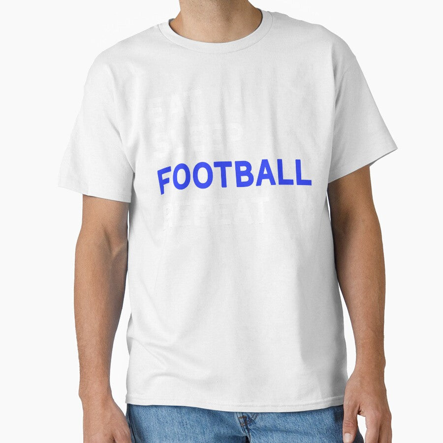Eat Sleep Football Repeat by Milano-style - Adult & Kids T-Shirts, Sweatshirts & Hoodies apparel design preview 1