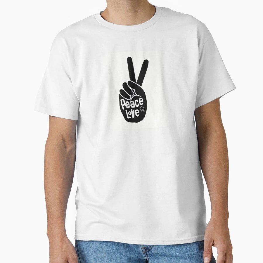 Peace And Love T-Shirt - Custom Art Print for Adults - T-Shirt, Sweatshirt, Hoodie