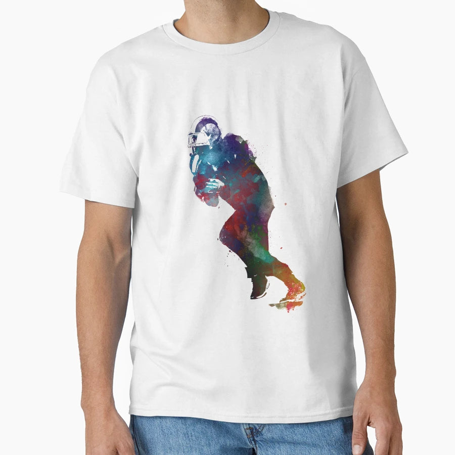 American Football Player Football T-Shirt - Aesthetic Graphic Men Women - T-Shirt, Sweatshirt, Hoodie