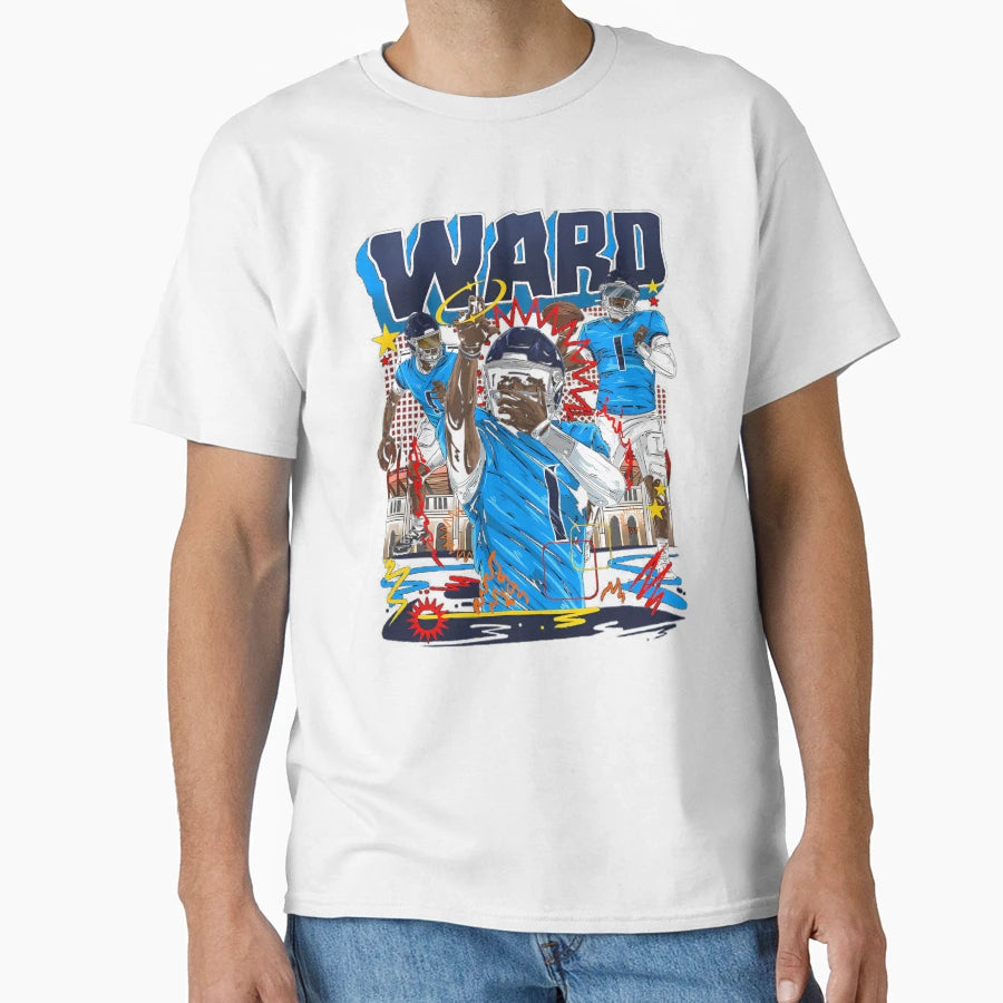 Cam Ward Tennessee Collage T-Shirt - Streetwear Style for Adults - T-Shirt, Sweatshirt, Hoodie