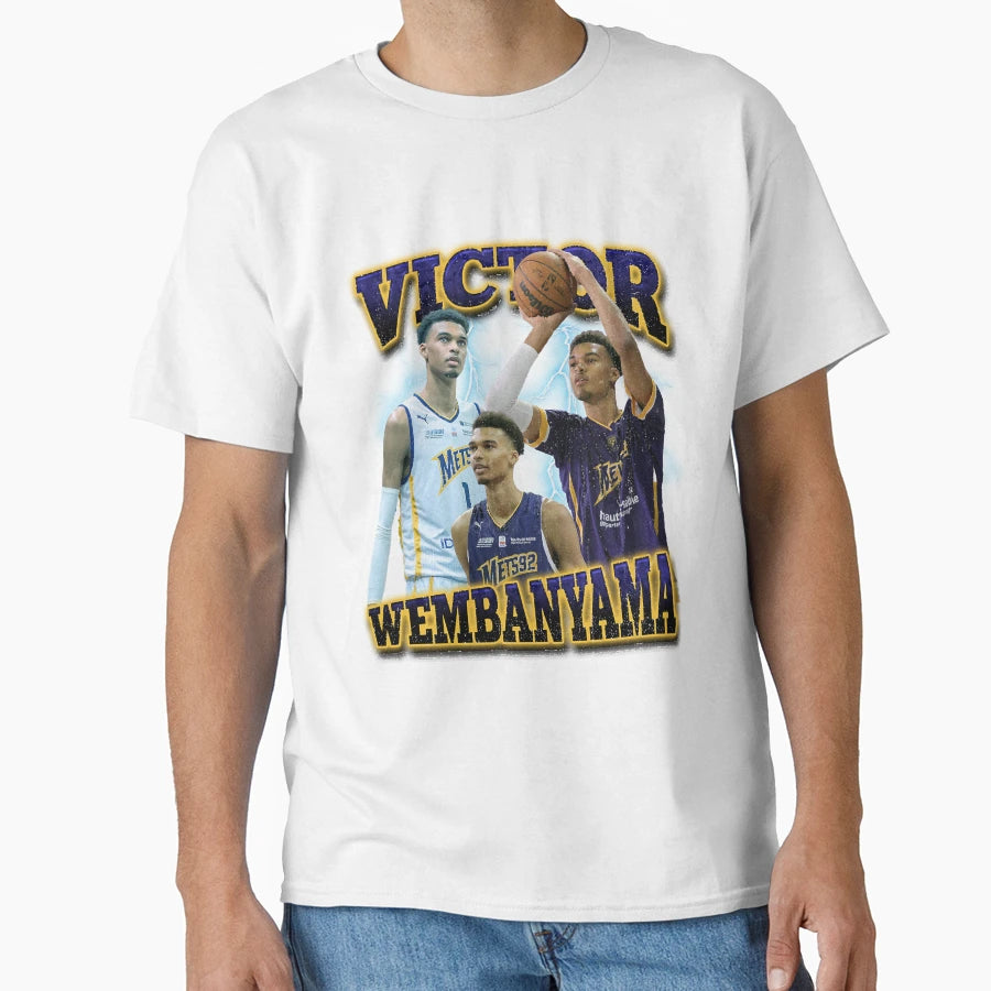 Victor Wembanyama Bootleg 90S T-Shirt - Minimalist Print Men Women - T-Shirt, Sweatshirt, Hoodie