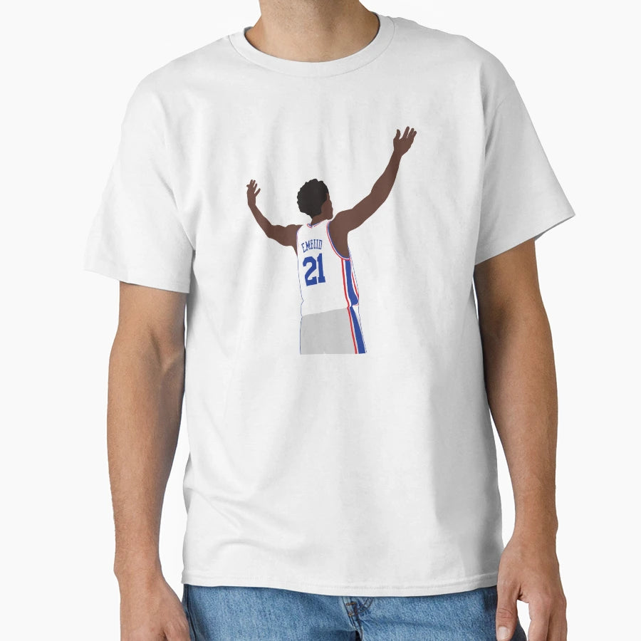 Joel Embiid Entertaining Crowd T-Shirt - Trendy Graphic Men Women - T-Shirt, Sweatshirt, Hoodie