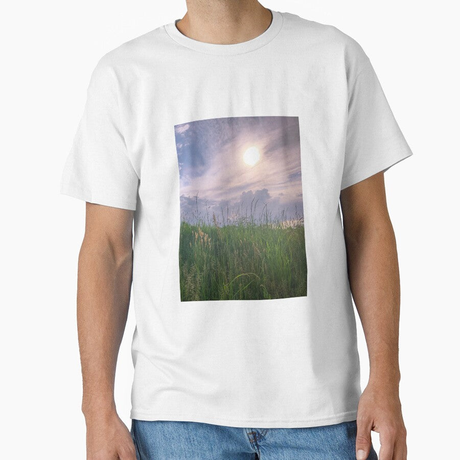 Nature Landscape Clouds Sun Green Lawn by - Adult & Kids T-Shirts, Sweatshirts & Hoodies apparel design preview 1