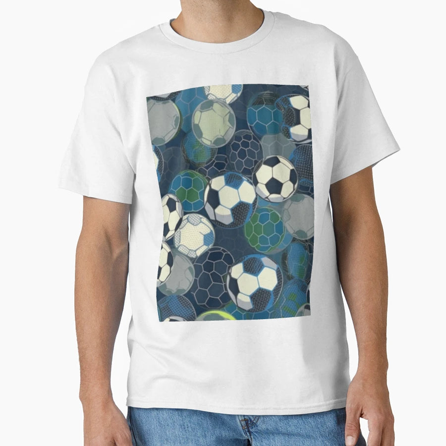 Seamless Soccer Pattern T-Shirt - Streetwear Style Unisex - T-Shirt, Sweatshirt, Hoodie