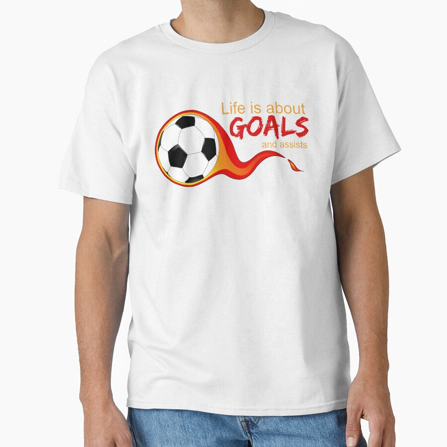 Life is about Goals and Assists by TmoT - Adult & Kids T-Shirts, Sweatshirts & Hoodies apparel design preview 1
