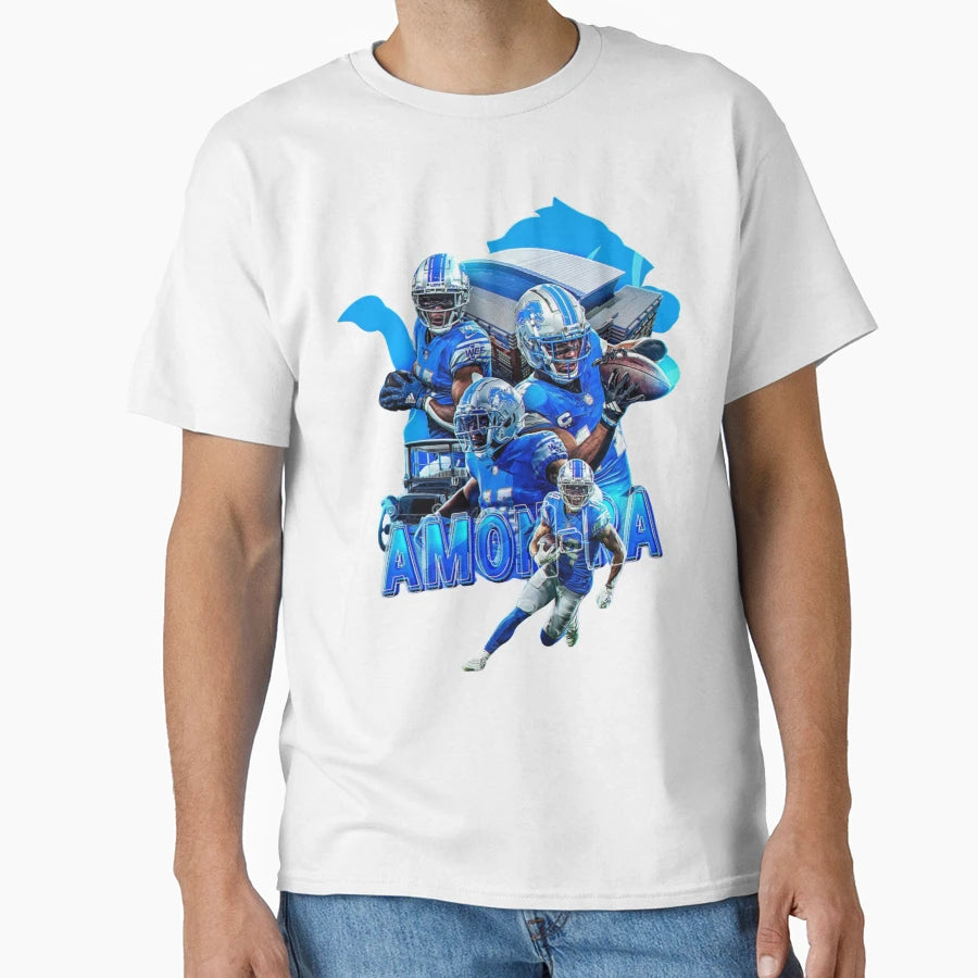 Amon Ra St Brown Lions T-Shirt - Streetwear Style for Adults - T-Shirt, Sweatshirt, Hoodie