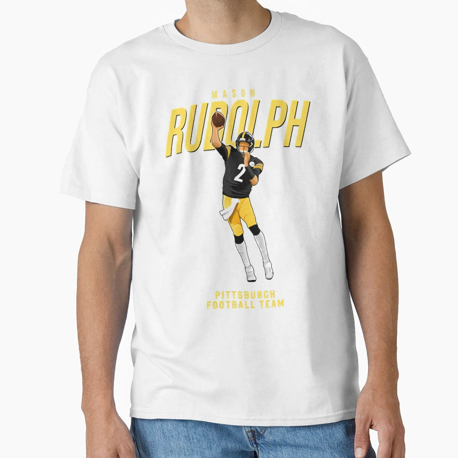 Mason Rudolph 2 Pittsburgh Football Team T-Shirt - Graphic Print Unisex - T-Shirt, Sweatshirt, Hoodie