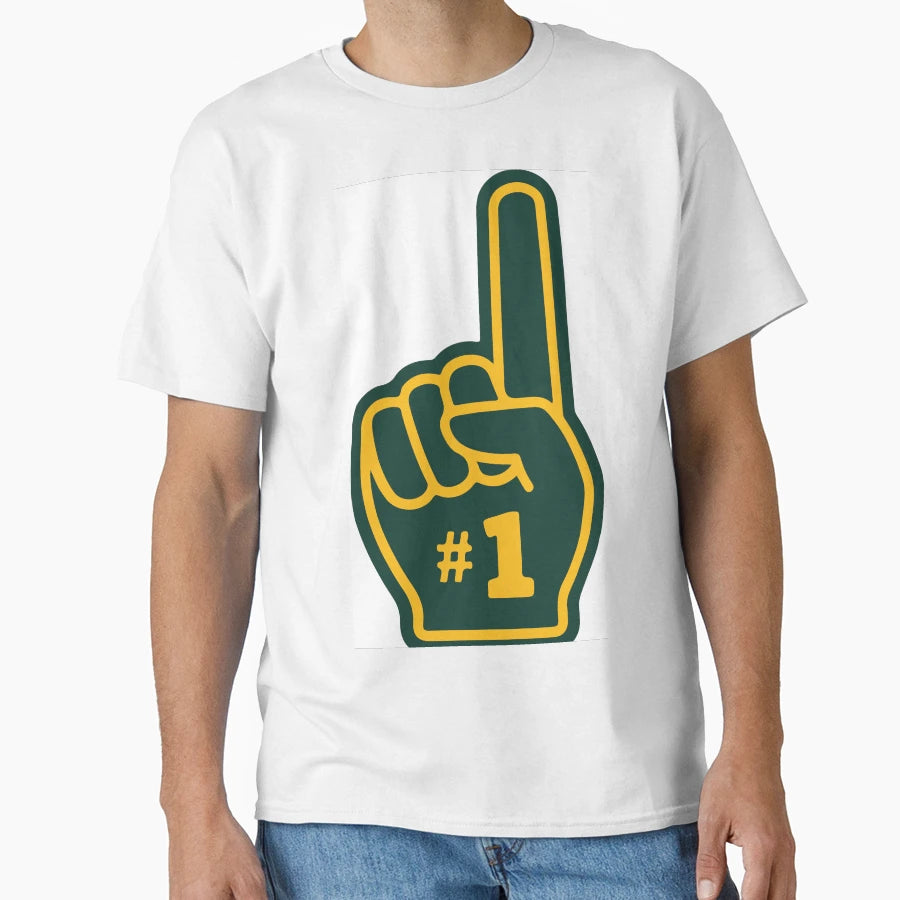 Packers Themed Number 1 Fan Foam T-Shirt - Streetwear Style for Adults - T-Shirt, Sweatshirt, Hoodie