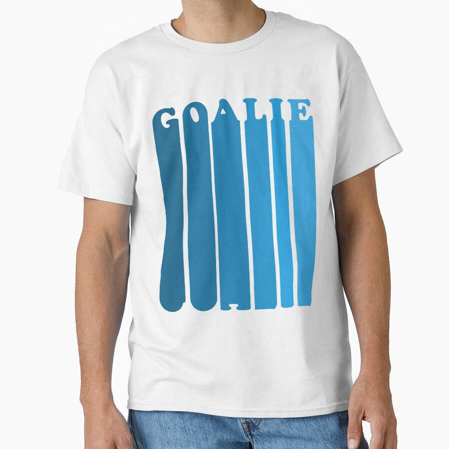 Retro 1980's Style Hockey Goalie Silhouette Soccer - Adult & Kids T-Shirts, Sweatshirts & Hoodies apparel design preview 1
