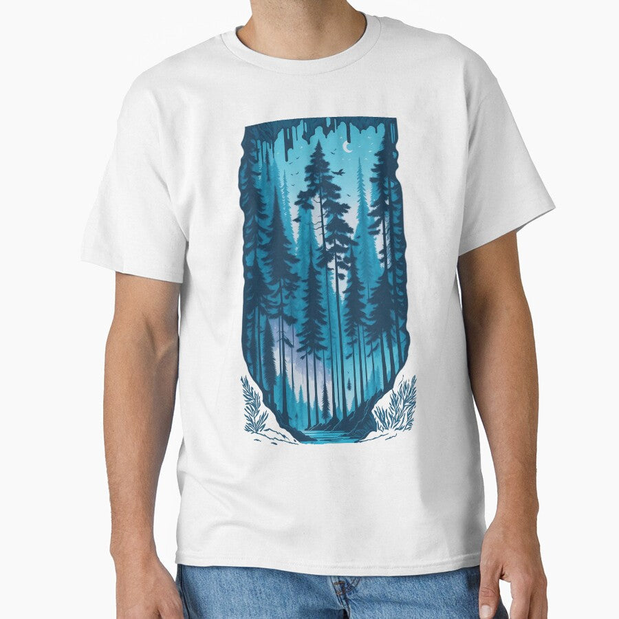 Kopie von A pine forest landscape magical, enchanted, - Adult & Kids T-Shirts, Sweatshirts & Hoodies apparel design preview 1
