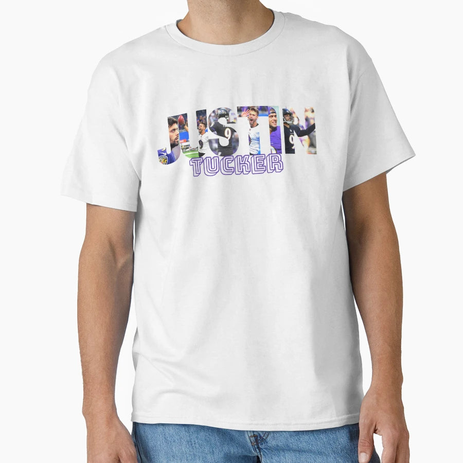 Justin Tucker Justin Tucker T-Shirt - Minimalist Print for Adults - T-Shirt, Sweatshirt, Hoodie