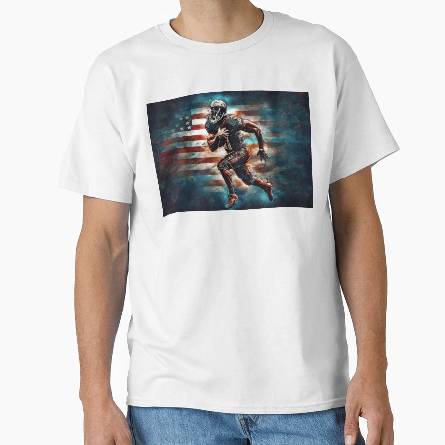 American Football Player T-Shirt - Custom Art Print for Adults - T-Shirt, Sweatshirt, Hoodie