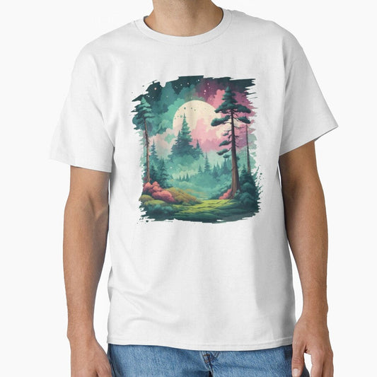003 Pine Forest by Alexis Art Collection - Adult & Kids T-Shirts, Sweatshirts & Hoodies apparel design preview 1