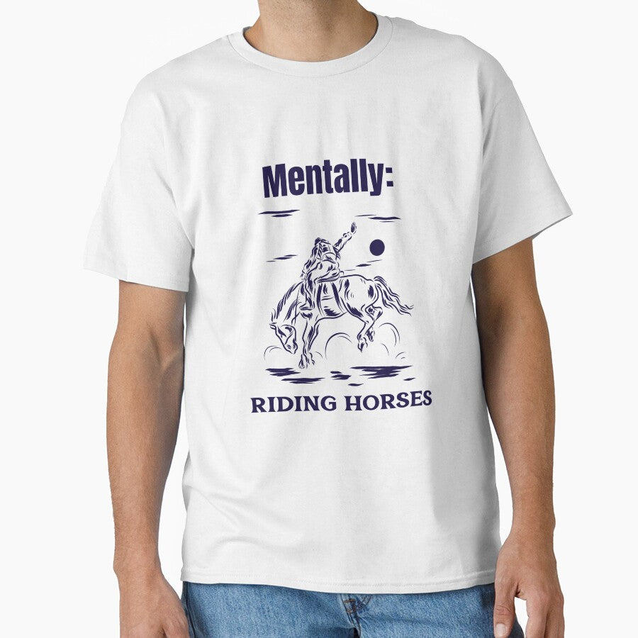 Mentally: riding horses by Zoaluxe - Adult & Kids T-Shirts, Sweatshirts & Hoodies apparel design preview 1