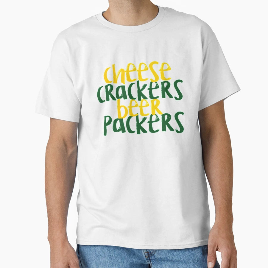 Cheese Crackers Beer Packers T-Shirt - Minimalist Print Unisex - T-Shirt, Sweatshirt, Hoodie