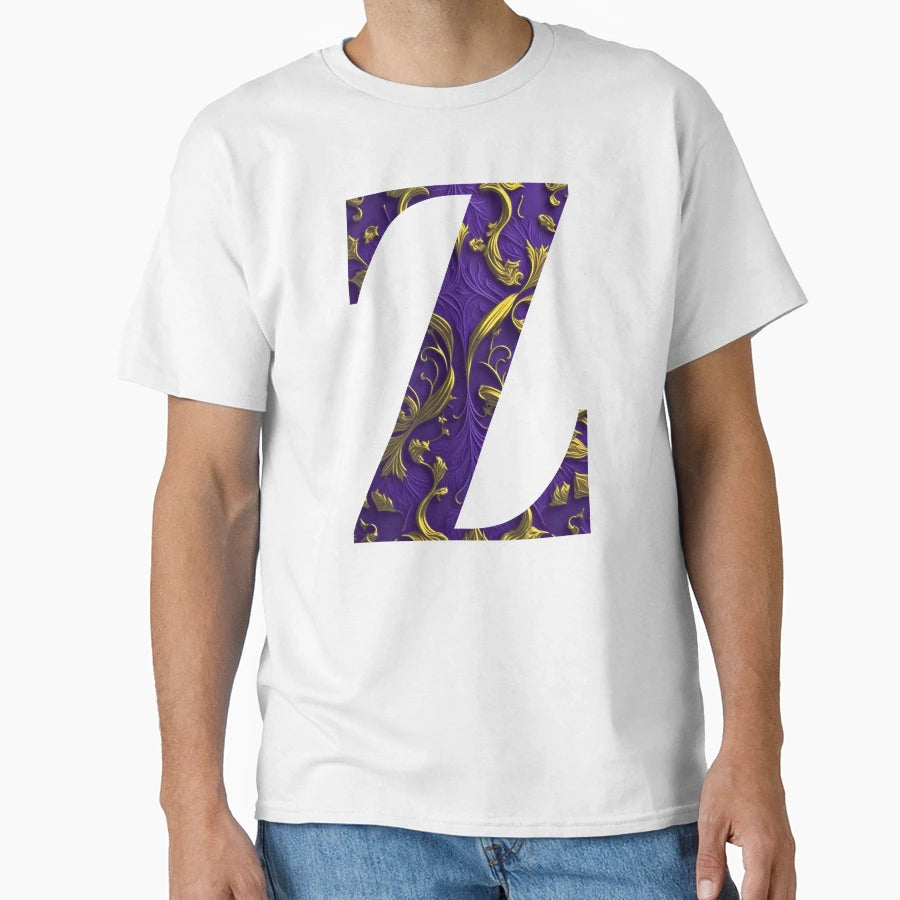 My Name Starts Z 2 Z Alphabet Pattern T-Shirt - Trendy Graphic for Adults - T-Shirt, Sweatshirt, Hoodie