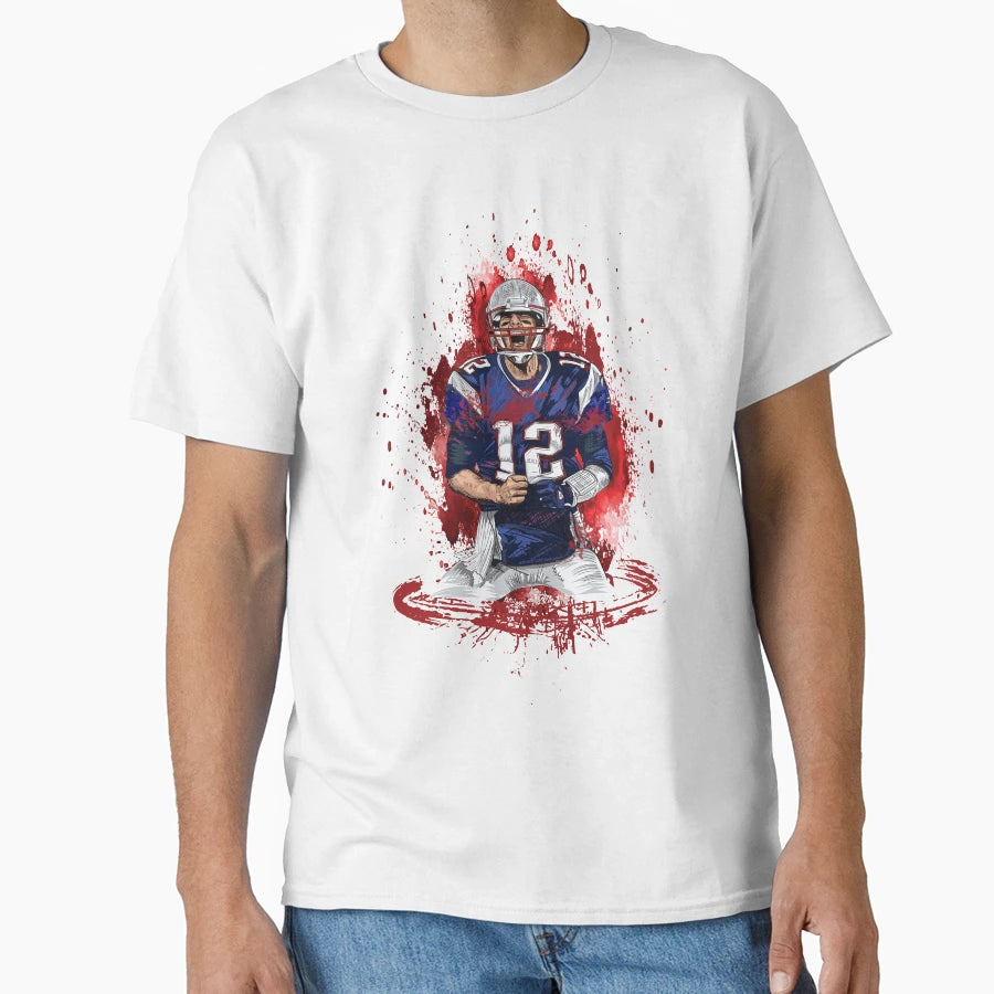 American Football Player T-Shirt - Custom Art Print Men Women - T-Shirt, Sweatshirt, Hoodie