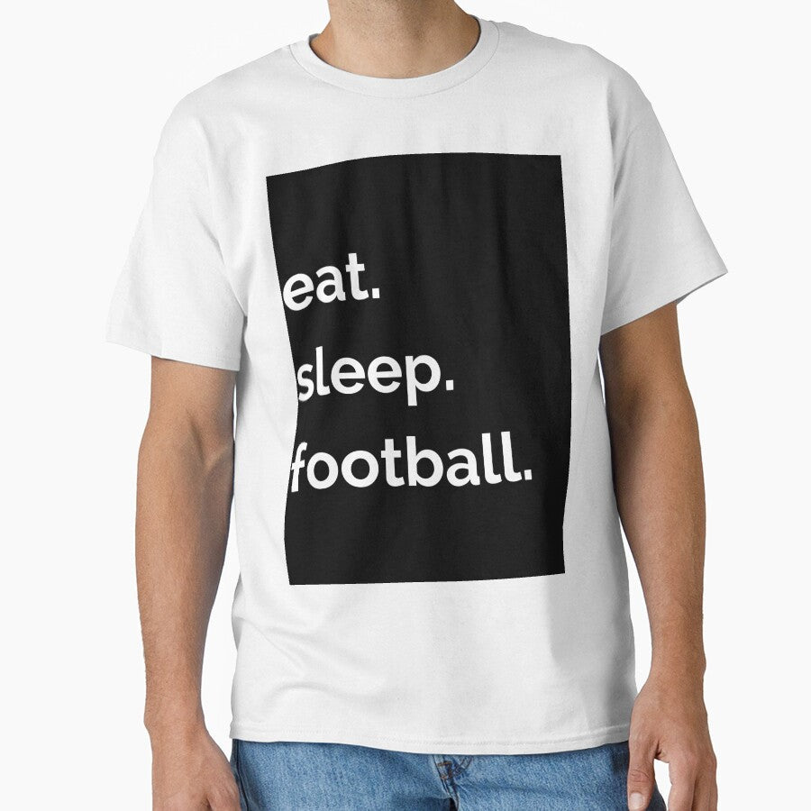 Eat Sleep Football by Momente Design - Adult & Kids T-Shirts, Sweatshirts & Hoodies apparel design preview 1