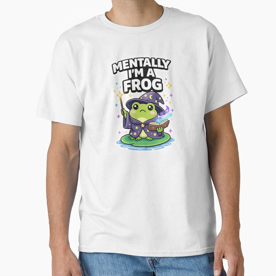 Mentally I'm a Frog Wizard Meme Funny Lover Gift by - Adult & Kids T-Shirts, Sweatshirts & Hoodies apparel design preview 1