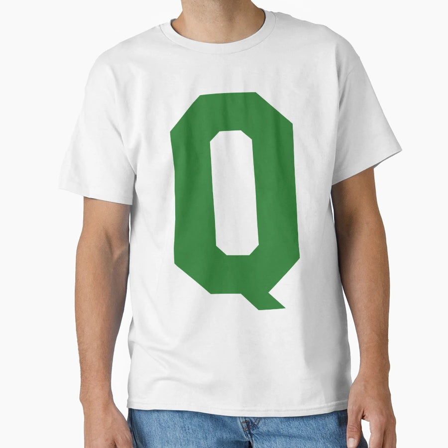 Alphabet Green Q Sports Letter Q T-Shirt - Casual Everyday Wear Men Women - T-Shirt, Sweatshirt, Hoodie