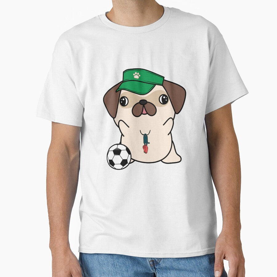 Soccer Player Pug by Pet Station - Adult & Kids T-Shirts, Sweatshirts & Hoodies apparel design preview 1