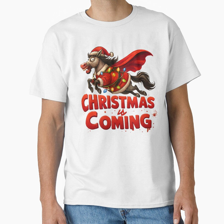 Horse Christmas by maximinano100k - Adult & Kids T-Shirts, Sweatshirts & Hoodies apparel design preview 1
