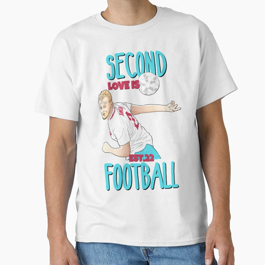 Second Love Is Footbal T-Shirt - Custom Art Print for Adults - T-Shirt, Sweatshirt, Hoodie